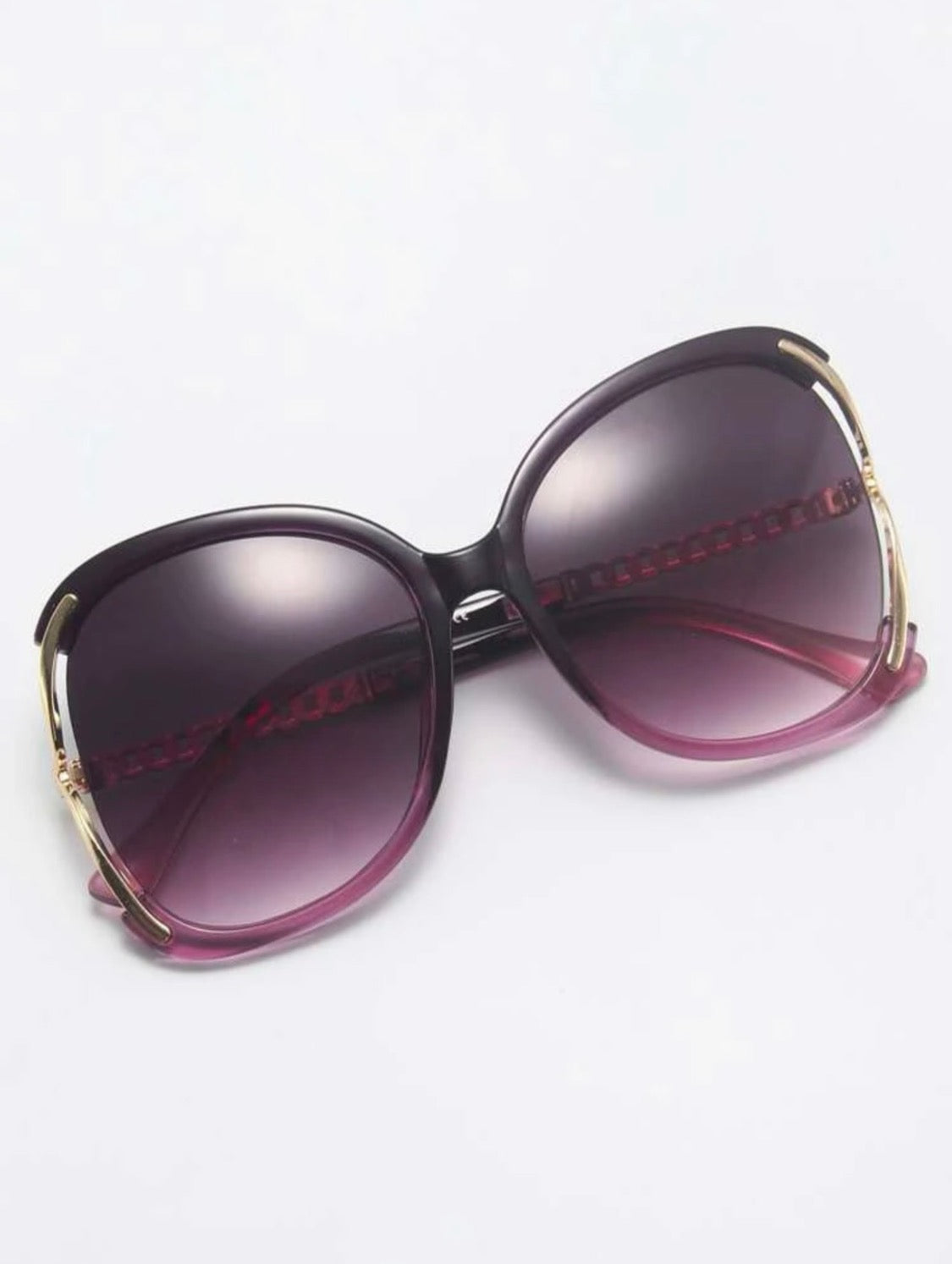Deep Purple Chain Link Sunglasses
