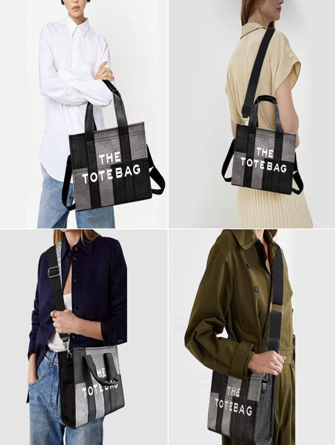 Tote Bag Black & Grey