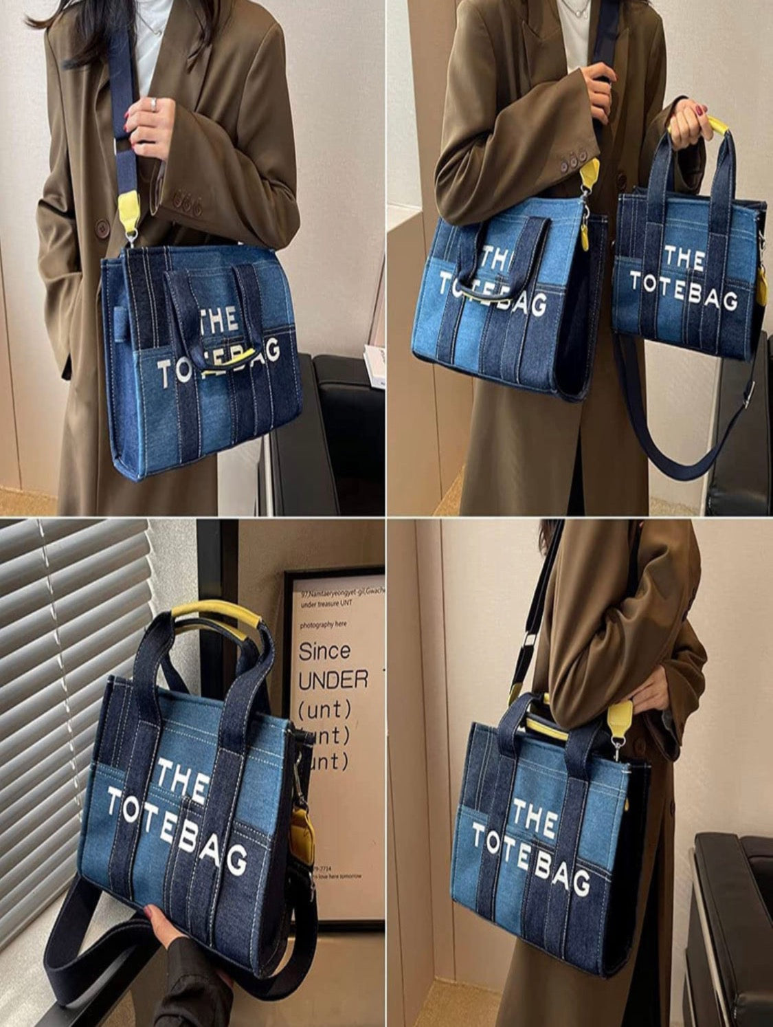 Tote Bag Blue Jean Denim
