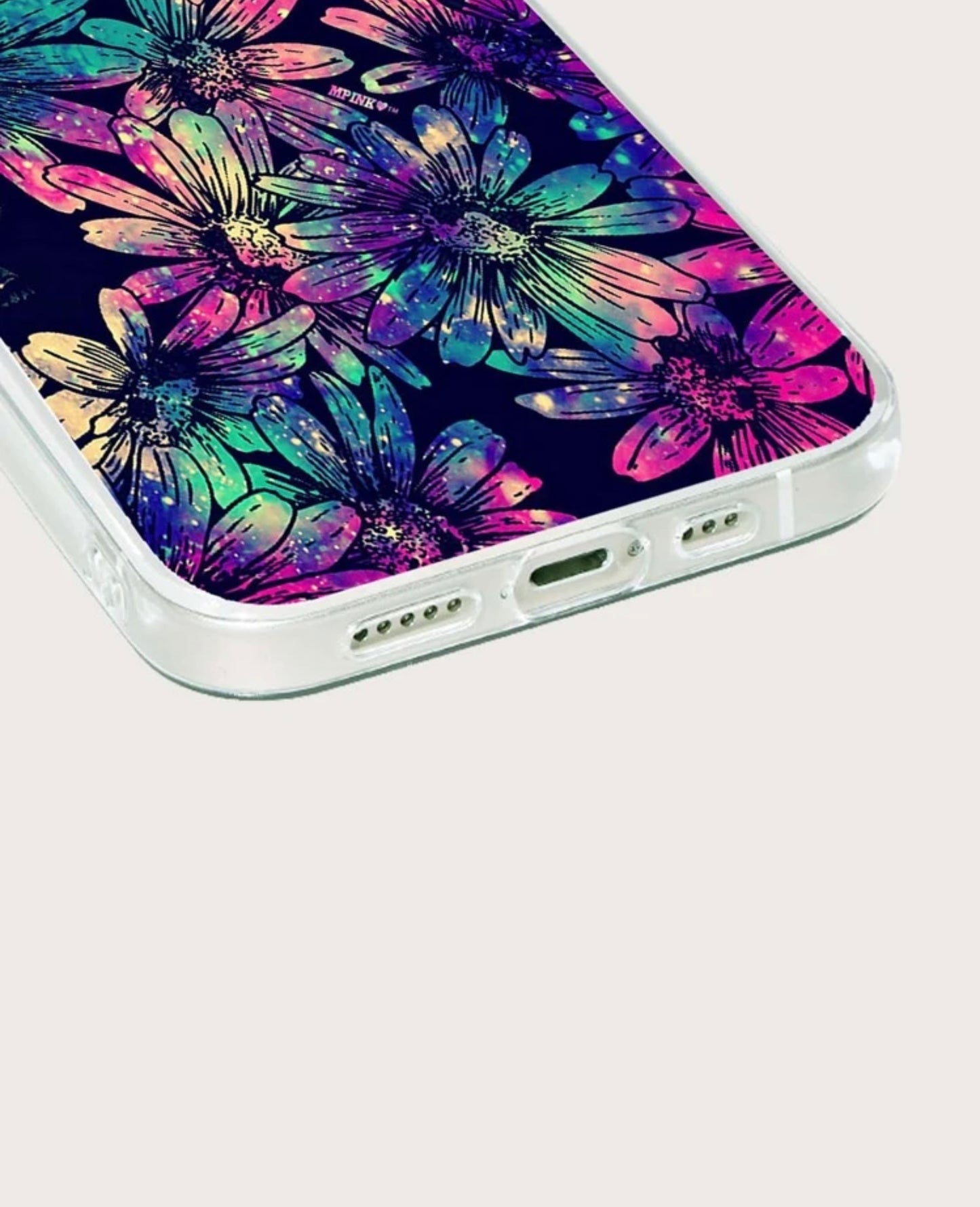 Black Floral Phone Case