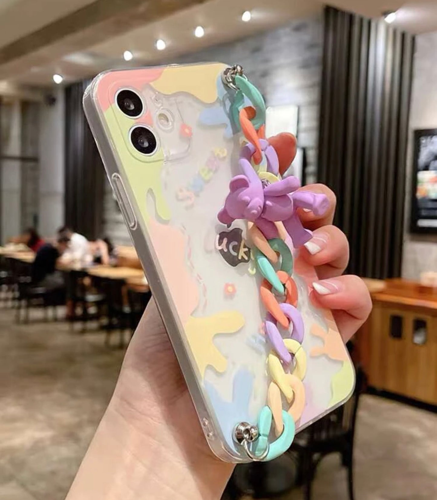 Bear Strap Color Splat Phone Case