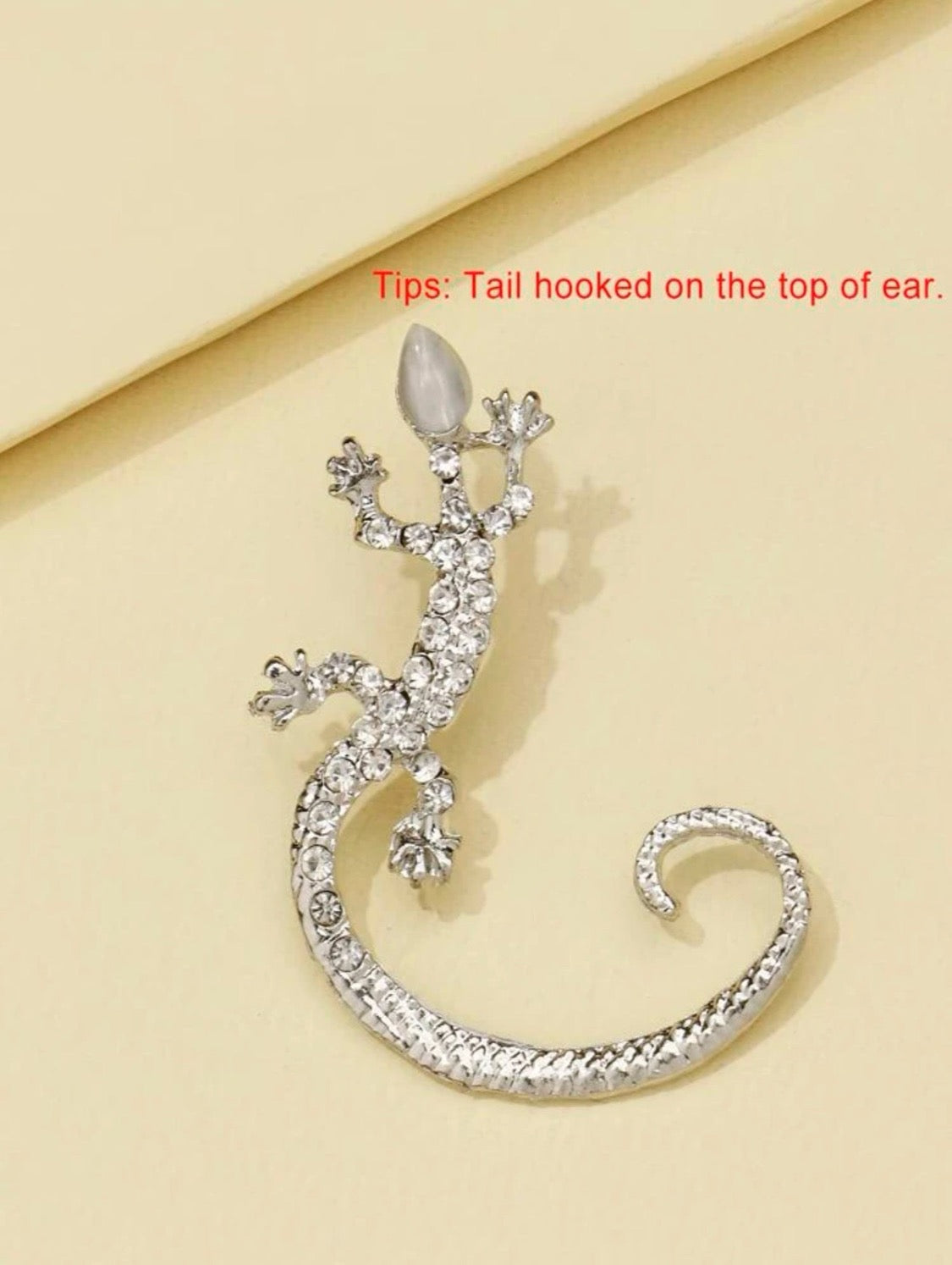 Gorgeous Gecko Clip Earring