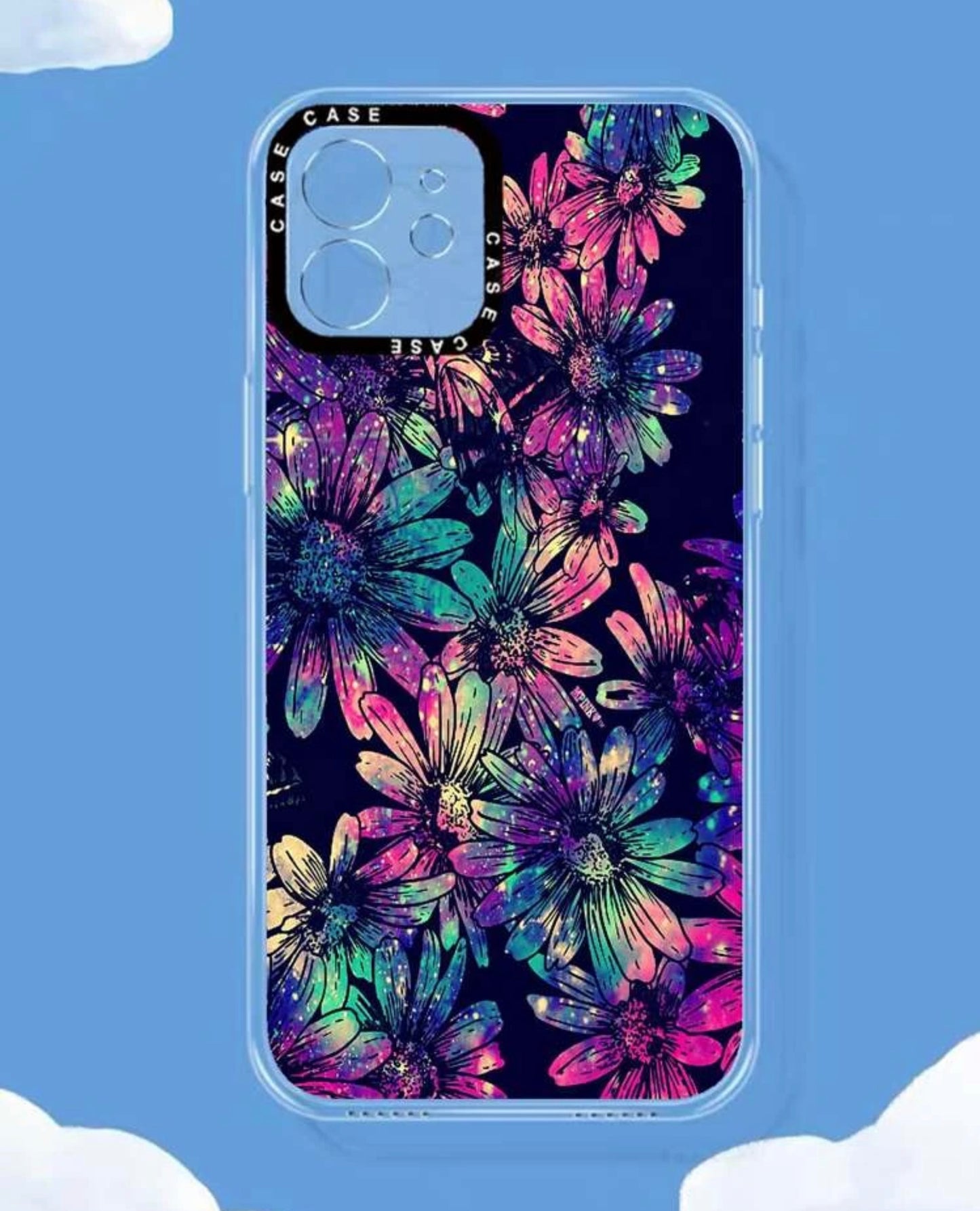 Black Floral Phone Case