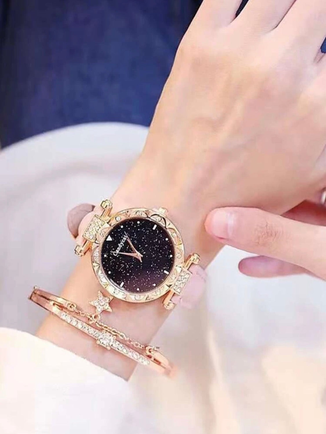 Pink Galaxy Watch Set