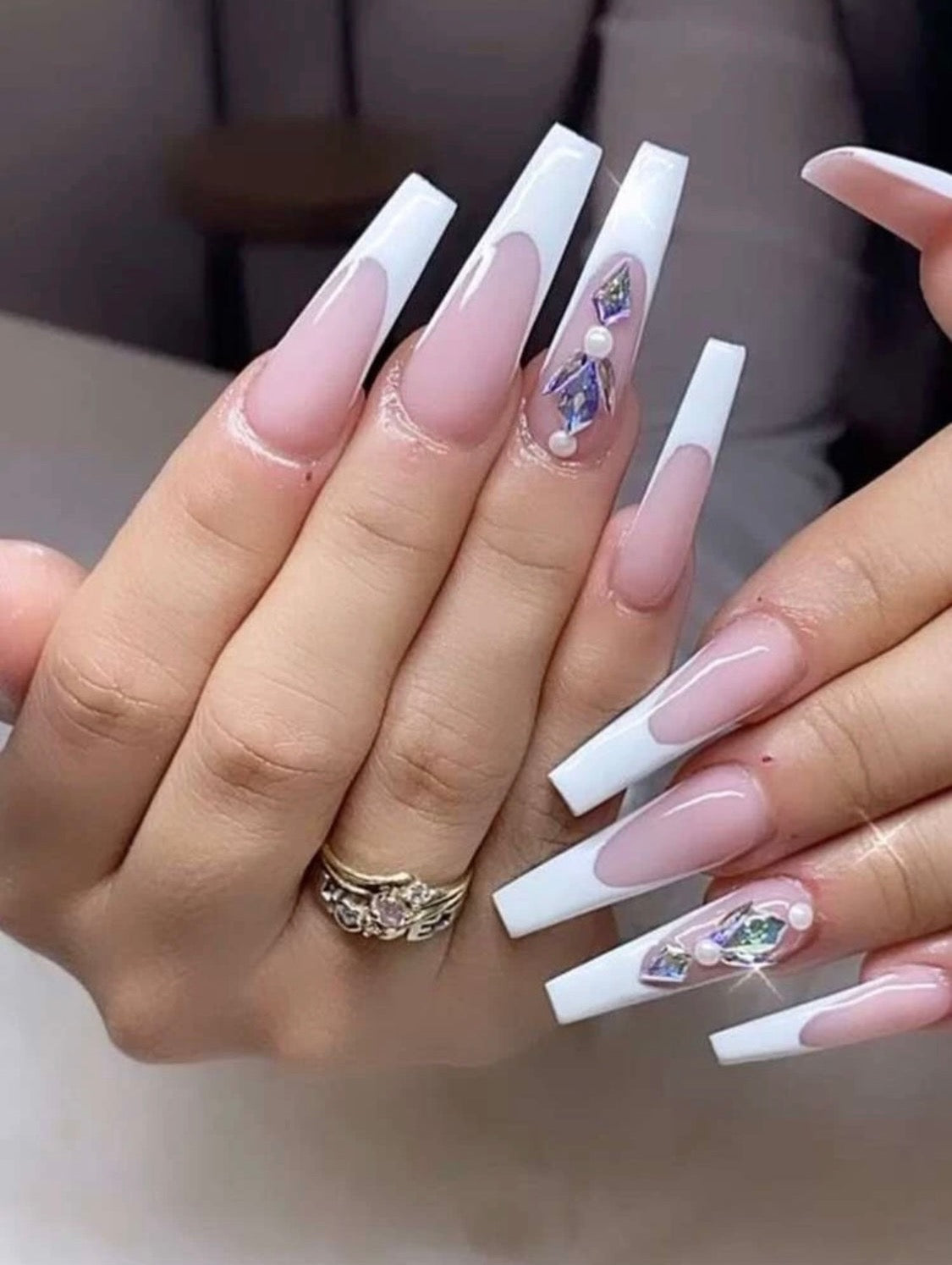 On Everything White Tip Nails🔥