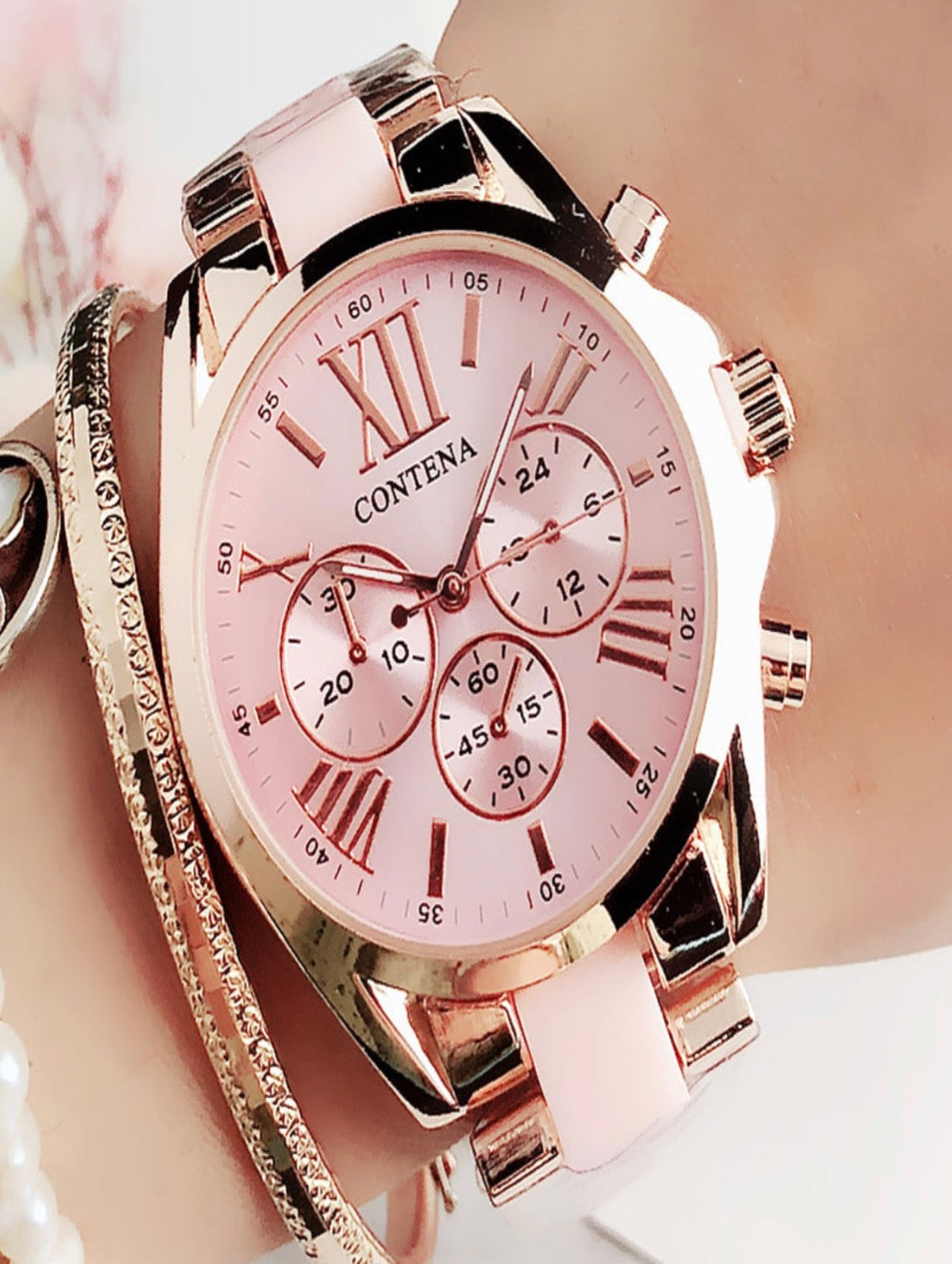 Time Is Money Light Pink MK Watch