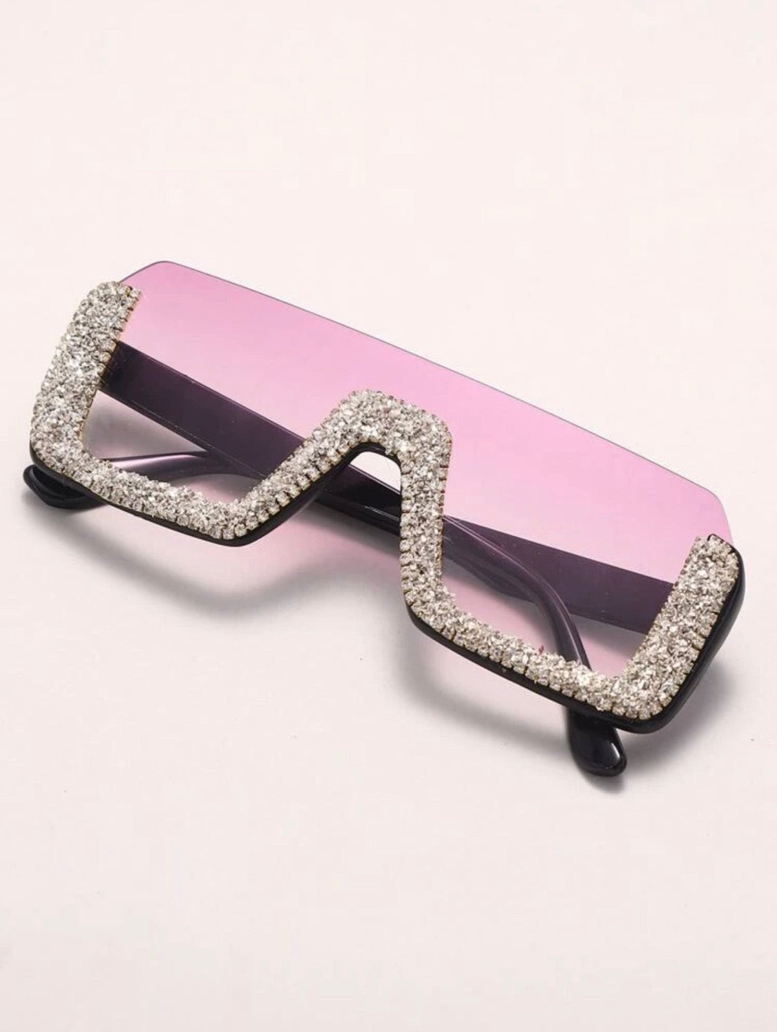 Pink Shaded Bling Sunglasses