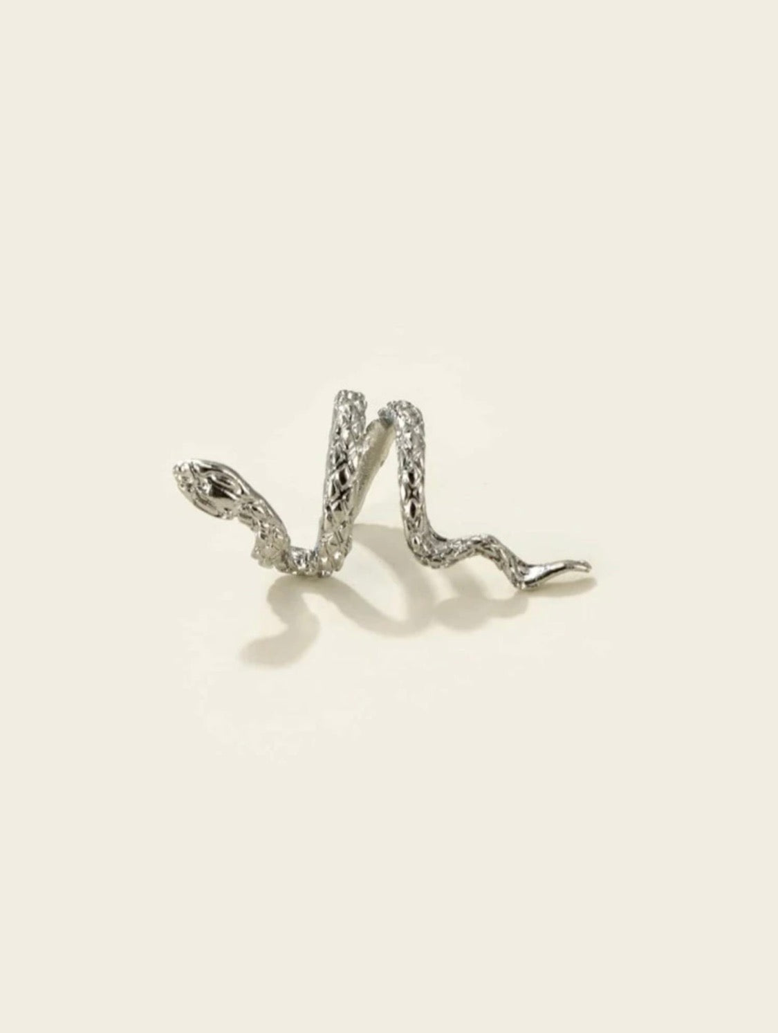 Snake Earring Clip (Silver)