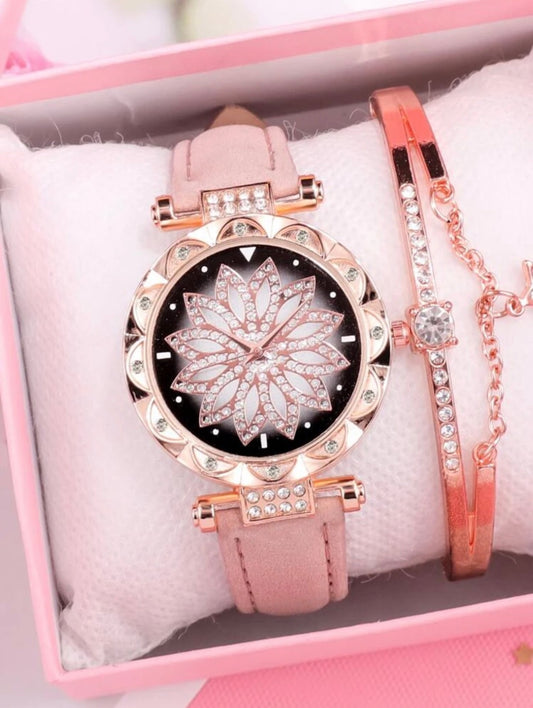 Pink Lotus Watch Set