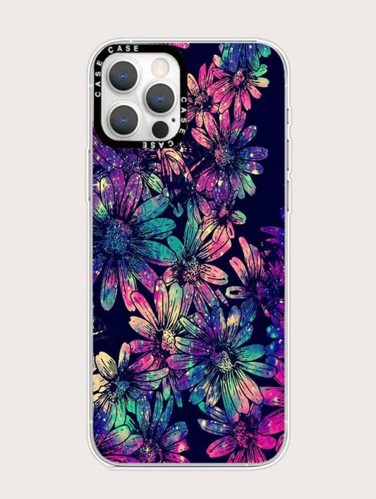 Black Floral Phone Case