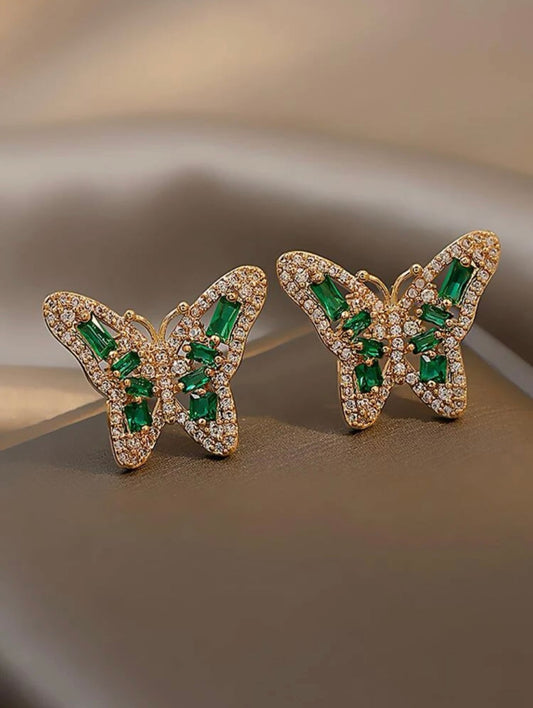 Butterfly Emerald City Earring Set