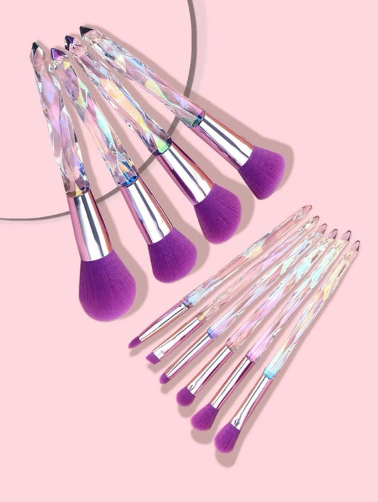 Custom Purple Makeup Brush Set