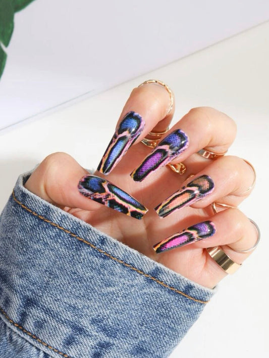 Snake Print Nail Set