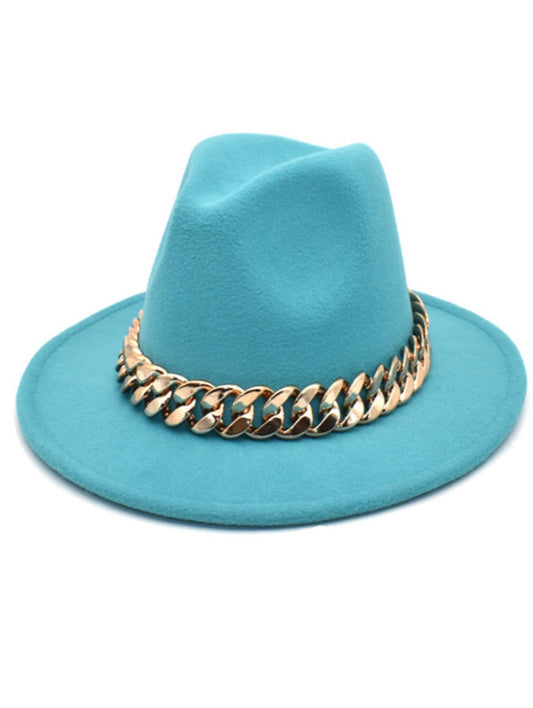 Chain Link Fedora Hat