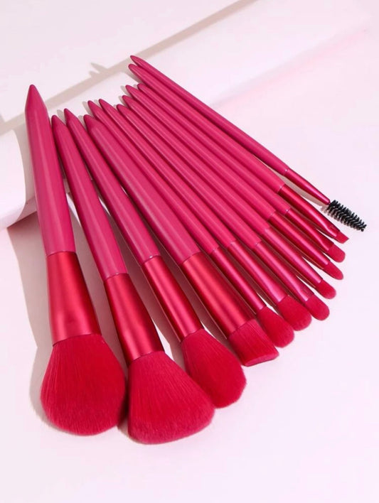 Custom Hottie Red Makeup Brush Set